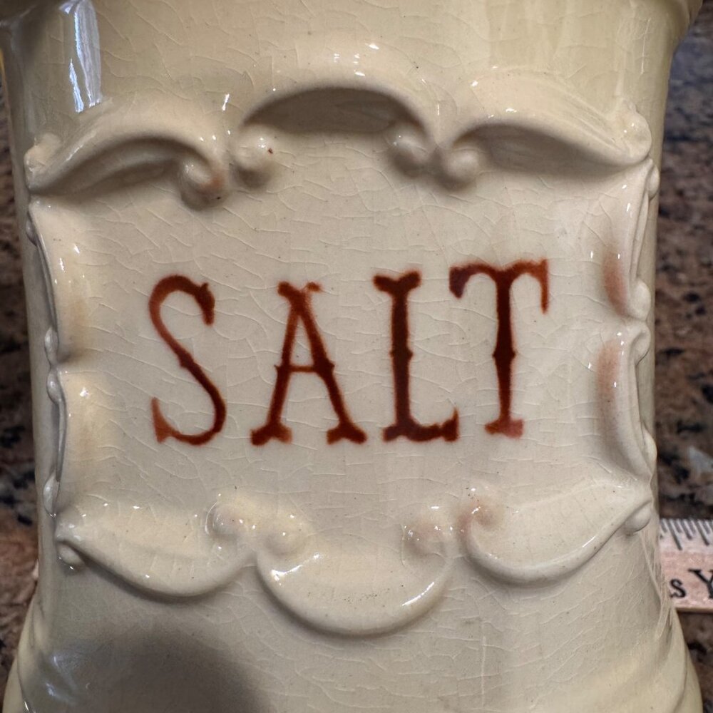 Royal Copley Wall Pocket Salt Box Farm House Decor Salt Server Vintage Farmhouse - Picture 5 of 10